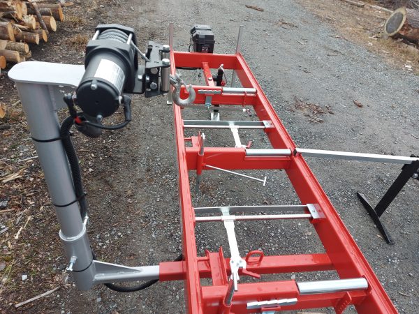 Manual logs turner with Electric winch