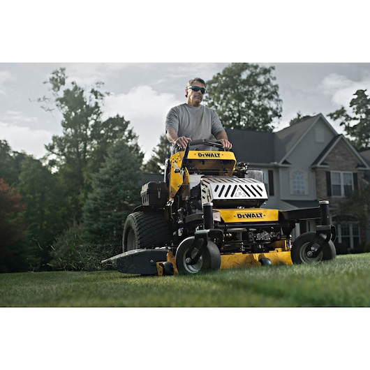 DEWALT X554 54 in Kawasaki EFI Gas Hydrostatic Commercial Stand-on Zero-Turn Mower (26 HP)