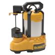 DEWALT 3-4HP SUMP PUMP-STAINLESS STEEL CAST IRON ALUMINUM-SUBMERSIBLE-AUTOMATIC-VERTICAL SWITCH