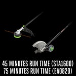 EGO POWER+ Multi-Head Combo Kit; 16" Carbon Fiber String Trimmer with POWERLOAD™, Carbon Fiber Edger, and 56V Power Head with 4.0Ah Battery and 320W Charger